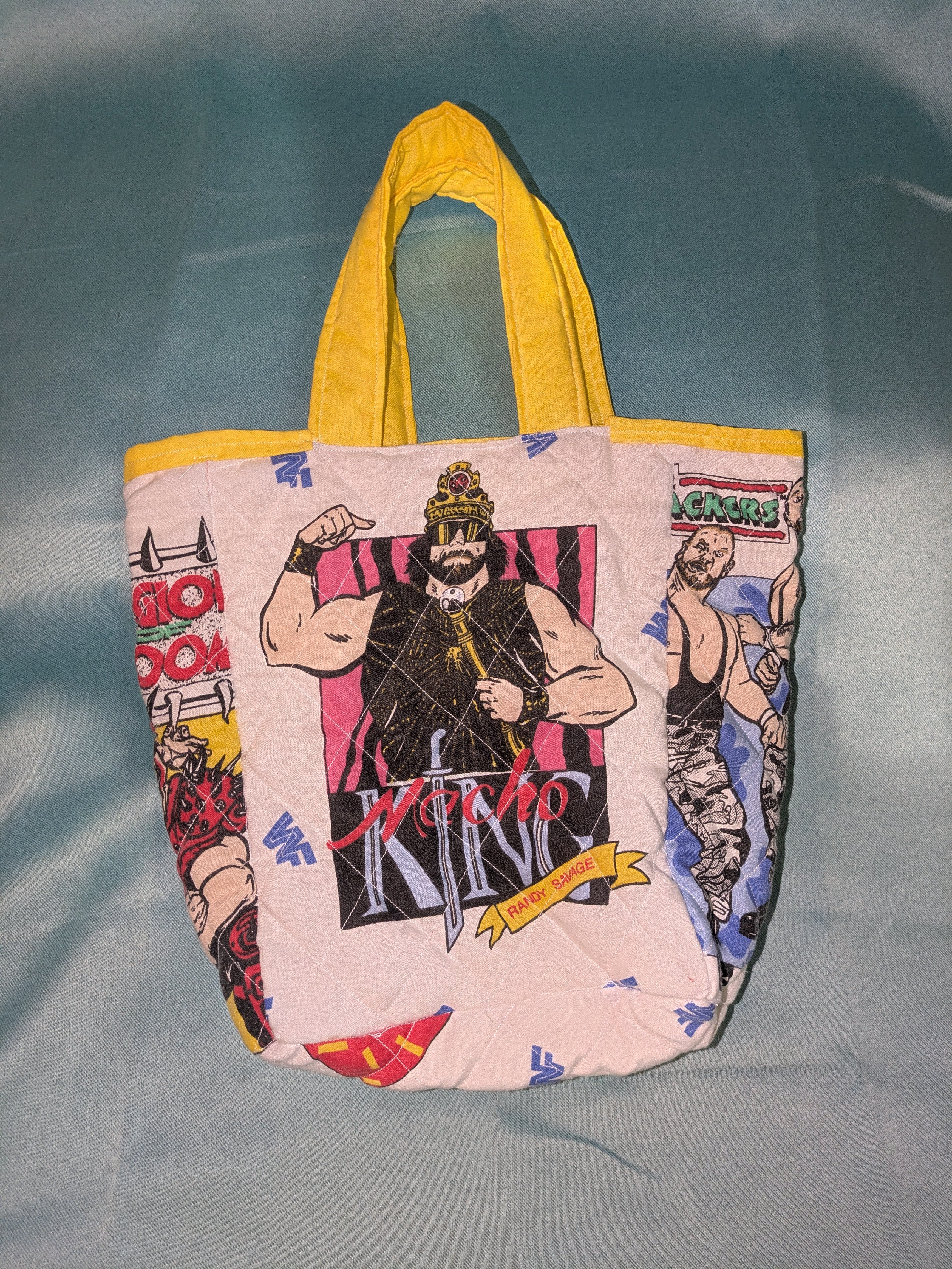 WWF wrestling- Mini quilted bag