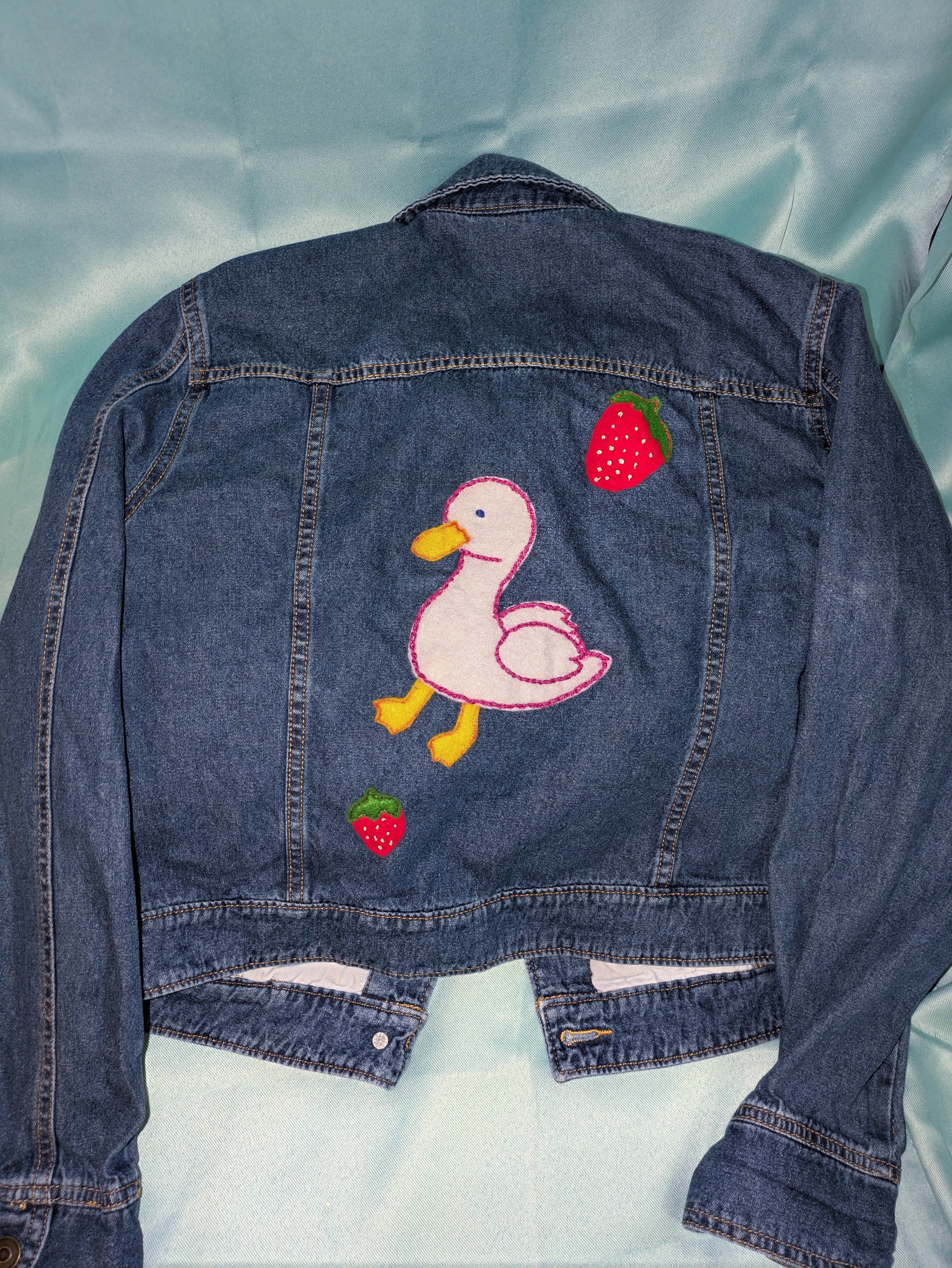 Strawberry Goose Jean Jacket