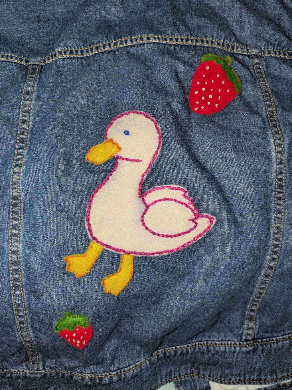 Strawberry Goose Jean Jacket