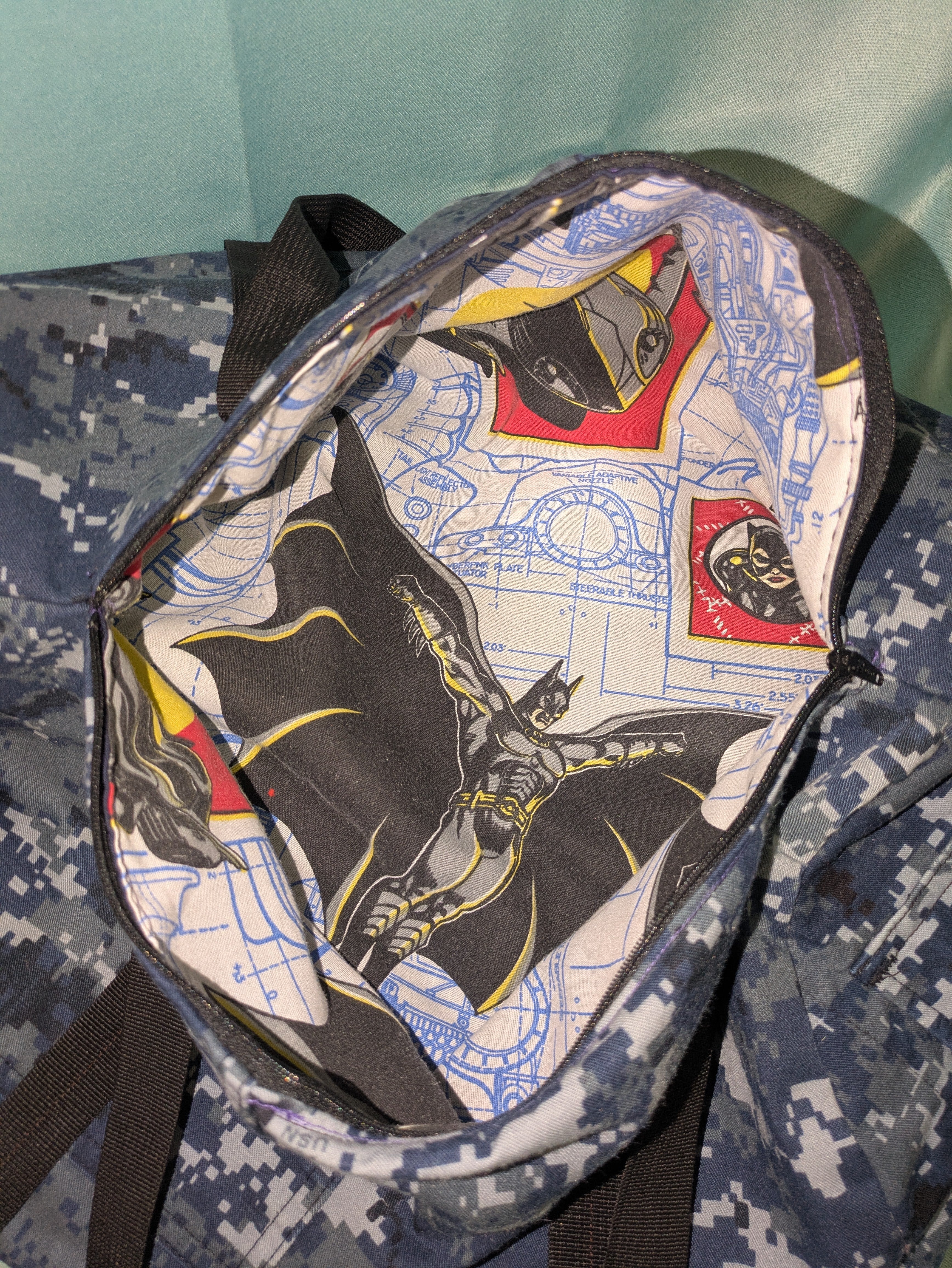 Cammies/Batman Duffel Bag